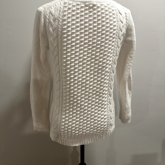 J. Crew Factory Ivory Cable Knit Sweater - Picture 5 of 7
